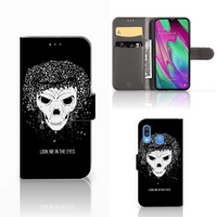 Telefoonhoesje met Naam Samsung Galaxy A40 Skull Hair