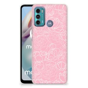 Motorola Moto G60 TPU Case White Flowers