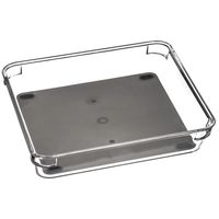 Bestekbak/keuken organizer 1-vaks Tidy Smart grijs transparant kunststof 23,2 x 16 x 4,5 cm