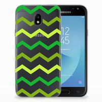 Samsung Galaxy J3 2017 TPU bumper Zigzag Groen - thumbnail