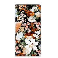 Smart Cover voor Nokia XR21 Dark Flowers - thumbnail