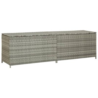 vidaXL Tuinbox 200x50x60 cm poly rattan grijs vidaXL Tuinbox 200x50x60 cm poly rattan grijs