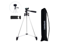 FEDEC Telefoon Tripod - Telefoonstatief - Verstelbaar tot 150 CM - Extra grip telefoonhouder - Waterpas - Opbergzak