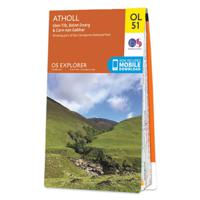 Wandelkaart - Topografische kaart OL51 OS Explorer Map Atholl | Ordnan