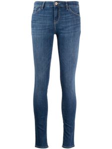 Emporio Armani jean à logo brodé - Bleu