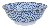 Wit/Blauw Kom - Mixed bowls - 20.5 x 7 x 8cm 1000ml - thumbnail