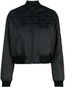 Moschino logo-print bomber jacket - Noir