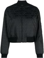 Moschino veste bomber à logo imprimé - Noir - thumbnail