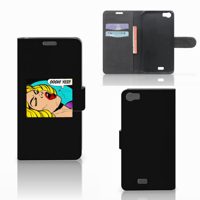 Wiko Lenny Wallet Case met Pasjes Popart Oh Yes