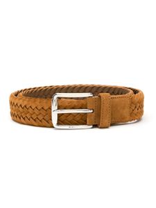 Tod's ceinture en cuir tressé - Marron