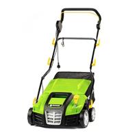 2-in-1 elektrische verticuteermachine en hark, 2000 W motor, 400 mm breed, reservoir van 50 liter, verstelbare handgreep, snijdiepte - 15 tot +3 mm, 2 cilinders, eenvoudig onderhoud, 104 dB