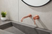 Saniclear Copper inbouw wastafelkraan compleet geborsteld koper