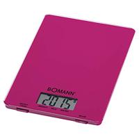 BOMANN KWatts1515CBGlas brombeer - Keukenweegschaal - Glazen oppervlak - LCD-scherm - Automatische uitschakeling - Werkt op batterijen - Paars