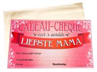 cadeaucheque Mama 34,5 cm papier roze/rood