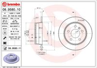 Remschijf BREMBO, Remschijftype: Massief, u.a. für Mercedes-Benz - thumbnail