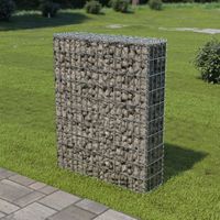 Schanskorf muur met deksels 80x20x100 cm gegalvaniseerd staal