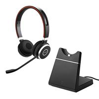 Jabra Evolve 65 draadloze headset, Evolve 65, Stereo + Ladestation, zwart