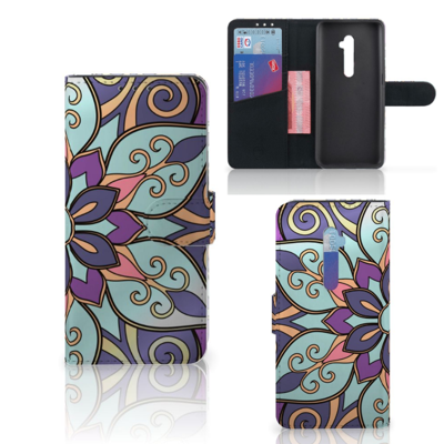 OPPO Reno2 Hoesje Purple Flower