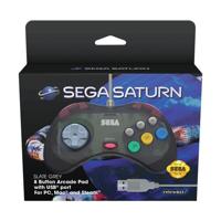 Retro-Bit Sega Saturn Usb Controller Slate Grey - Accessoires (7350002936948)
