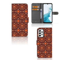 Samsung Galaxy A23 Telefoon Hoesje Batik Brown - thumbnail