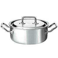 Spring 0415500620 Brigade Premium braadpan met deksel, roestvrij staal, zilver, 15,2 x 27 x 29 cm