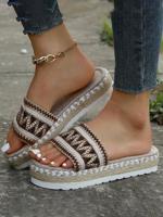 Pu Plain Summer Slide Sandals - thumbnail