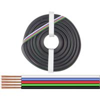 Donau Elektronik 519-010 Draad 5 x 0.25 mm² Zwart, Groen, Rood, Blauw, Wit 10 m