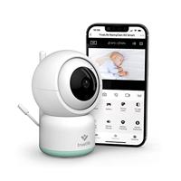TrueLife NannyCam R3 Smart Bewakingscamera voor binnen, Full HD-resolutie, babyfoon met bewegingsdetectie, 2-weg audio, nachtzicht tot 10 m, tot 128 GB geheugen op SD-kaart, wit