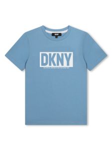 Dkny Kids t-shirt en coton à logo imprimé - Bleu