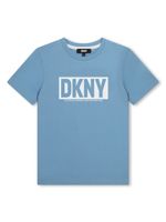 Dkny Kids t-shirt en coton à logo imprimé - Bleu