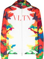 Valentino Garavani veste zippée à motif VLTN camouflage - Blanc