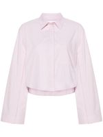 Victoria Beckham chemise crop à boutonnière - Rose