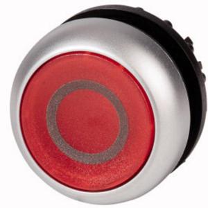 Eaton M22-DL-R-X0 Drukknopschakelaar Zwart, Metallic, Rood