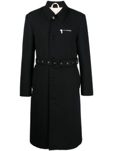 Raf Simons manteau en laine vierge à boutonnière - Noir