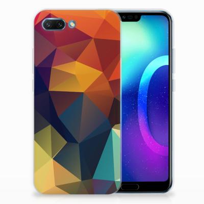Huawei Honor 10 TPU Hoesje Polygon Color Huawei Honor 10 TPU Hoesje Polygon Color