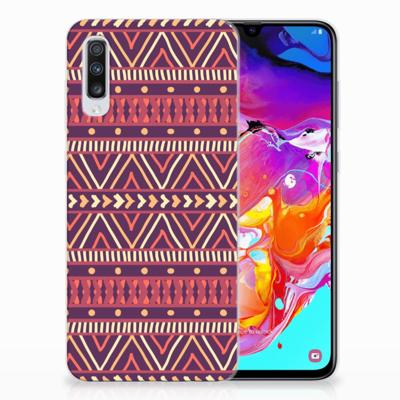Samsung Galaxy A70 TPU bumper Aztec Paars Samsung Galaxy A70 TPU bumper Aztec Paars