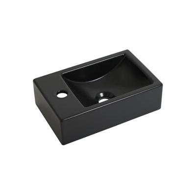 Plieger Houston fontein, met bak rechts, 37x23cm 1 kraangat,, links, matzwart Plieger Houston fontein, met bak rechts, 37x23cm 1 kraangat,, links, matzwart