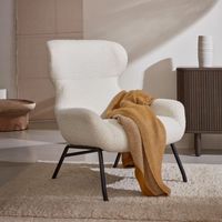 Kave Home Fauteuil Belina Bouclé - thumbnail