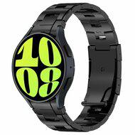 Titanium band met aansluitknop - Zwart - Samsung Galaxy Watch 6 Classic - 47mm & 43mm