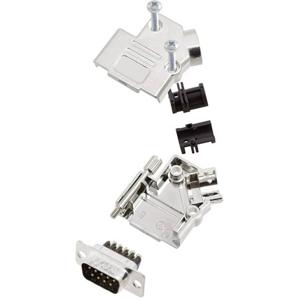 Amphenol L17D45PK-M-15+L717DA15PST D-sub male connectorset 45 ° Aantal polen: 15 Schroeven 1 stuk(s)