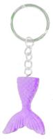 LG Imports sleutelhanger zeemeerminstaart 4 cm paars