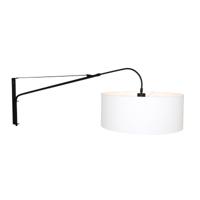 Steinhauer Wand Leeslamp Gramineus zwart met witte lampenkap 9321ZW