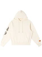 Heron Preston hoodie en coton à imprimé Tribal - Blanc