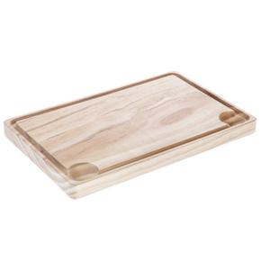 Snijplank blank hout - met sapgeul - 20 x 30 x 2 cm - keuken serveerplanken/broodplanken