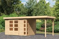 Woodfeeling | Tuinhuis Kerko 4 met Overkapping 2,4 | Onbehandeld