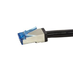 LogiLink CQ7083S RJ45 Netwerkkabel, patchkabel CAT 6A S/FTP 7.50 m Zwart Afgeschermd, UV-bestendig, Oliebestendig 1 stuk(s)