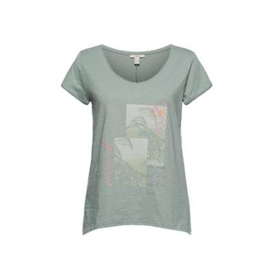 ESPRIT Women Casual T-shirt van biologisch katoen groen