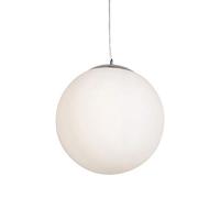 QAZQA - Modern Scandinavische Hanglamp | Eettafel | Eetkamer opaal glas 50cm - Ball 50 | Woonkamer | Slaapkamer - Glas Rond |Bol - E27 Geschikt voor LED - Max. 1 x 60 Watt