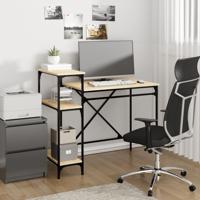 Bureau schappen 105x50x90 bewerkt hout en ijzer sonoma eiken - thumbnail