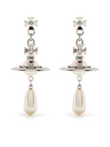 Vivienne Westwood boucles d'oreilles Orb à ornements en cristal - Argent